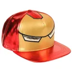 MARVEL COMICS IRON MAN MASK/ HELMET RED PU SNAPBACK CAP [KIDS]