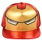 MARVEL COMICS IRON MAN MASK/ HELMET RED PU SNAPBACK CAP [KIDS]