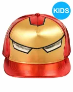 MARVEL COMICS IRON MAN MASK/ HELMET RED PU SNAPBACK CAP [KIDS]