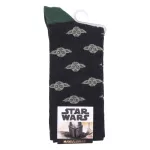 OFFICIAL STAR WARS THE MANDALORIAN BABY YODA (THE CHILD) FACES PAIR OF NOVELTY SOCKS