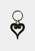 DISNEY KINGDOM HEARTS LOGO GOLD METAL KEYRING