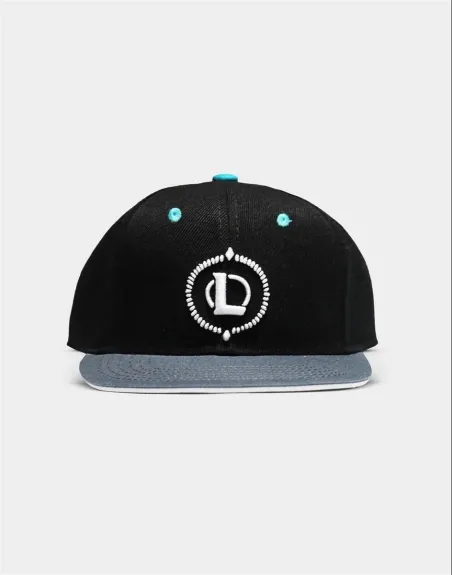 LEAGUE OF LEGENDS EMBROIDERED LOGO BLACK SNAPBACK CAP