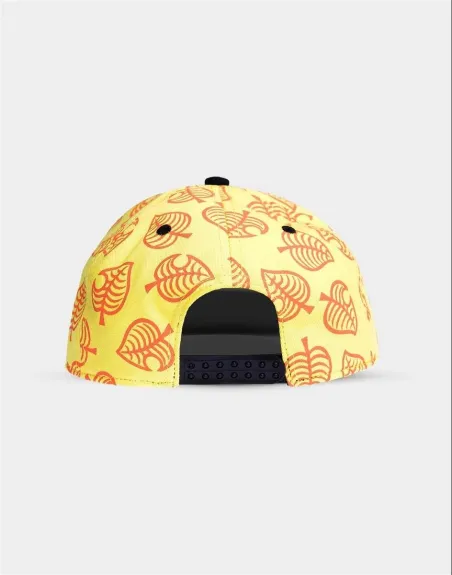 ANIMAL CROSSING NOOK INC. LEAF LOGO YELLOW SNAPBACK CAP