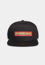 DC COMICS THE SUICIDE SQUAD RUBBER LOGO BLACK SNAPBACK CAP