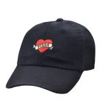 CARBON 212 - PIZZA HEART BLACK BASEBALL CAP 'DAD HAT'