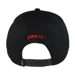 CARBON 212 ROCK IT OWN IT RED TRADEMARK BLACK SNAPBACK CAP