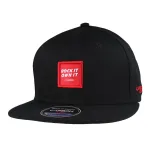 CARBON 212 ROCK IT OWN IT RED TRADEMARK BLACK SNAPBACK CAP