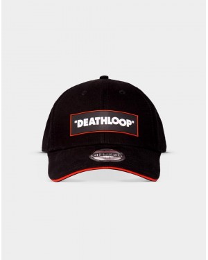 BETHESDA DEATHLOOP RUBBER LOGO BLACK STRAPBACK CAP