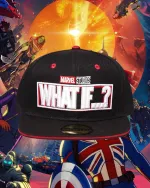 MARVEL COMICS WHAT IF...? LOGO BLACK SNAPBACK CAP