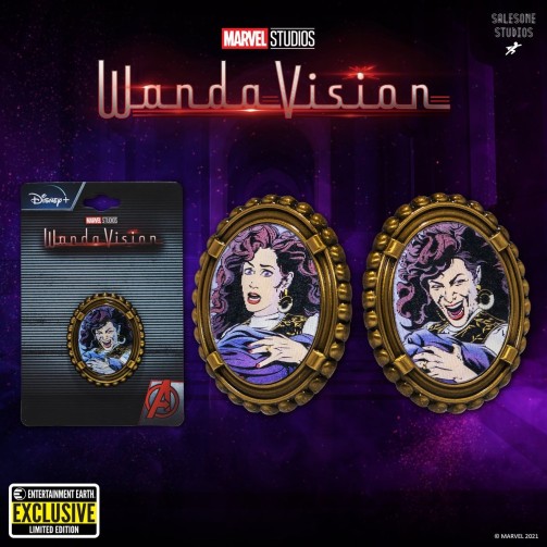 MARVEL COMICS WANDAVISION AGATHA HARKNESS LENTICULAR LAPEL PIN BADGE