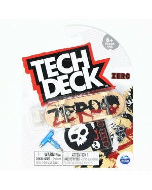 TECH DECK SINGLE PACK FINGERBOARD SKATEBOARD ZERO - 2 TONE BLOOD NATURAL
