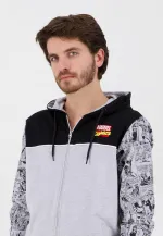 OFFICIAL MARVEL COMICS RETRO LOGO ARM PRINT HOODIE JUMPER