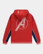 OFFICIAL MARVEL COMICS AVENGERS LOGO GAME RED HOODIE JUMPER