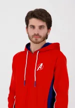 OFFICIAL MARVEL COMICS AVENGERS LOGO GAME RED HOODIE JUMPER