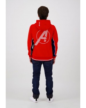 OFFICIAL MARVEL COMICS AVENGERS LOGO GAME RED HOODIE JUMPER