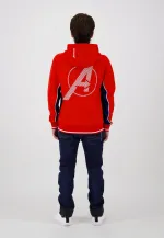 OFFICIAL MARVEL COMICS AVENGERS LOGO GAME RED HOODIE JUMPER