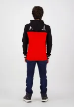 OFFICIAL ATARI LOGO COLOUR BLOCK RED HOODIE JUMPER