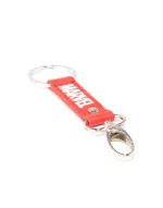 MARVEL COMICS LOGO PRINT RED FABRIC KEYRING