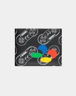 NINTENDO SNES LOGO CONTROLLER ALL OVER PRINT BLACK BI-FOLD WALLET