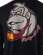 OFFICIAL NINTENDO DONKEY KONG LOGO BACK PRINT BLACK HOODIE JUMPER