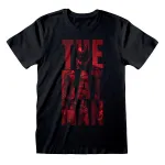 DC COMICS THE BATMAN ROBERT PATTINSON TEXT LOGO PRINT BLACK T-SHIRT