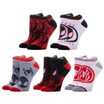 MARVEL COMICS SPIDER-MAN MILES MORALES ANKLE SOCKS 5 PAIRS OF SOCKS