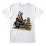 STAR WARS THE MANDALORIAN AHSOKA MEETING GROGU PRINT WHITET-SHIRT