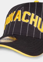 POKEMON PIKACHU COLLAGE STRIPES BLACK SNAPBACK CAP