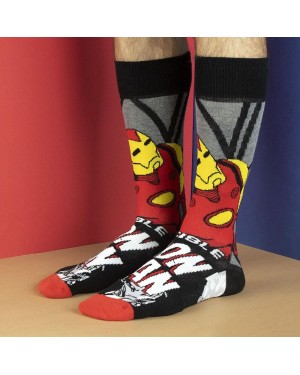 OFFICIAL MARVEL COMICS THE INVINCIBLE IRON MAN COMIC PAIR OF NOVELTY SOCKS