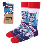 OFFICIAL MARVEL COMICS CAPTAIN AMERICA COMIC PAIR OF NOVELTY SOCKS