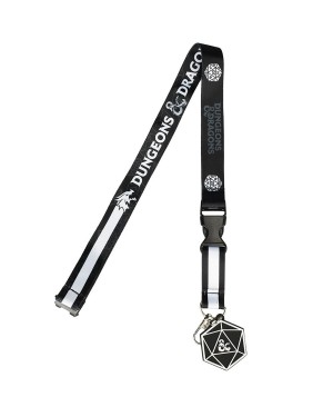 DUNGEONS & DRAGONS LOGO & DICE ALL OVER PRINT LANYARD