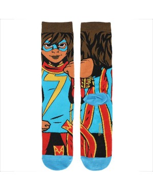 MS MARVEL ALL OVER PRINT 1 PAIR CREW SOCKS (CHARACTER COLLECTION)