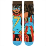 MS MARVEL ALL OVER PRINT 1 PAIR CREW SOCKS (CHARACTER COLLECTION)