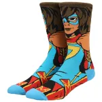 MS MARVEL ALL OVER PRINT 1 PAIR CREW SOCKS (CHARACTER COLLECTION)