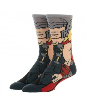 MARVEL COMICS THE MIGHTY THOR ALL OVER PRINT 1 PAIR CREW SOCKS (CHARACTER COLLECTION)