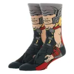 MARVEL COMICS THE MIGHTY THOR ALL OVER PRINT 1 PAIR CREW SOCKS (CHARACTER COLLECTION)