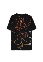 NINTENDO POKEMON CHARIZARD 006 FIRED UP PRINT BLACK T-SHIRT