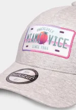 MIAMI VICE NUMBER PLATE PATCH PRINT GREY TRUCKER SNAPBACK BASEBALL CAP