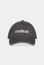 NINTENDO POKEMON LOGO DISTRESSED GREY SNAPBACK BASEBALL CAP