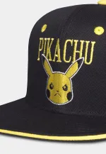 NINTENDO POKEMON ANGRY PIKACHU BLACK SNAPBACK BASEBALL CAP