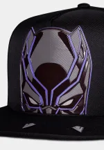 MARVEL COMICS BLACK PANTHER MASK BLACK SNAPBACK BASEBALL CAP