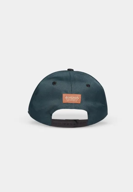 HORIZON FORBIDDEN WEST TREMORTUSKS GREEN SNAPBACK BASEBALL CAP