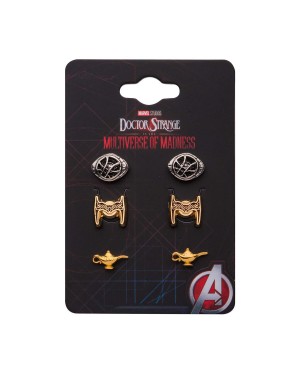 MARVEL COMICS DOCTOR STRANGE IN THE MULTIVERSE OF MADNESS 3 PAIRS OF STUD EARRINGS