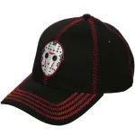 FRIDAY THE 13TH JASON VOORHEES HOCKEY MASK BLACK SNAPBACK BASEBALL CAP