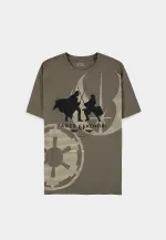 STAR WARS OBI-WAN KENOBI V DARTH VADER KHAKI GREEN T-SHIRT