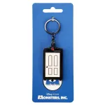 DISNEY MONSTERS INC. DOOR OPENING SUPRISE BLACK METAL KEYRING