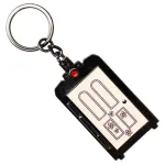 DISNEY MONSTERS INC. DOOR OPENING SUPRISE BLACK METAL KEYRING