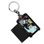 DISNEY MONSTERS INC. DOOR OPENING SUPRISE BLACK METAL KEYRING