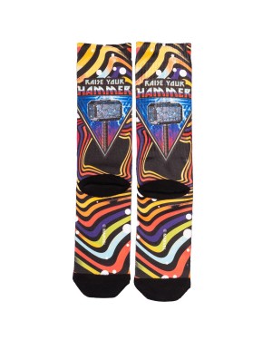 THOR: LOVE AND THUNDER RAISE YOUR HAMMER ALL OVER PRINT 1 PAIR CREW SOCKS (CHARACTER COLLECTION)