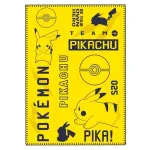 POKEMON PIKACHU OUTLINE 025 YELLOW FLEECE BLANKET